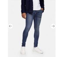 ราคา กางเกงยีน TOPMAN แท้ มือหนึ่ง Dark Wash Spray On (5247846617)