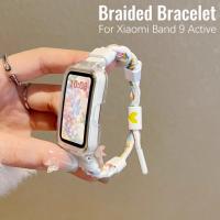 ราคา สายรัดสร้อยข้อมือถัก + PC สําหรับ Xiaomi Smart Band 9 Active สายรัดข้อมือแฟชั่นเชือกถักสายไนลอนสําหรับ Xiaomi Mi Band 9 8 Active สําหรับ Redmi Band 2 เปลี่ยนอุปกรณ์เสริม (29386462238)