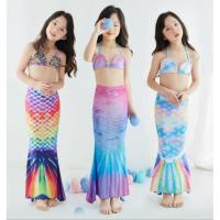 ราคา ชุดนางเงือก หางนางเงือก ชุดว่ายน้ำนางเงือก ชุดว่ายน้ำเด็ก ชุดว่ายน้ำ 1 set ใส่สบายผ้านิ่ม สีสันน่ารัก (7759422412)