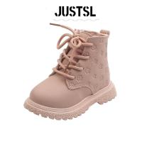 ราคา JUSTSL รองเท้าบูทมาร์ตินแฟชั่นสําหรับเด็กสวมใส่สบายน้ําหนักเบารองเท้าบูทมาร์ตินตัดสูง (29468647599)