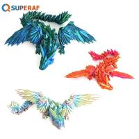 ราคา SUPERAF 3D พิมพ์ Flying Dragon Articulated Dragon Western สไตล์ Joint Movable Dragon รุ่น Home Desktop Craft เครื่องประดับ HOT (49256720071)
