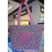 ราคา กระเป๋าลูกปัดทรงสะพายสีพาสเทล+หัวใจสีชมพูเก็บเงินปลายทาง (7577005692)