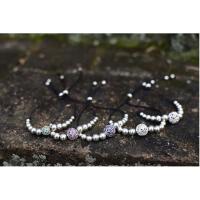 ราคา สร้อยข้อมือเงินแท้ 92.5% ประดับพลอย CZ แบบเชือกรูด (2219038675)