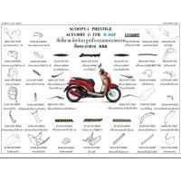 ราคา ชุดสี Scoopyi 2017 สกู้ปปี้ไอ 2017 เฟรม scoopyi 2017 SCOOPY-i PRESTIGE 2017 สีแดง-น้ำตาล อะไหล่ HONDAแท้ 100% (43407015881)