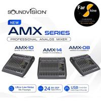 ราคา SOUNDVISION AMX Series Analog Mixer อนาล็อคมิกเซอร์ ต่อคอมทำไลฟ์สดได้ AMX-8 AMX-10 AMX-14 (24191983393)