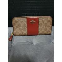 ราคา กระเป๋าสตางค์ใบยาวCoachของแท้%(Used) Accordion Zip Wallet In Colorblock Signature Canvasงานช๊อป (47302379209)
