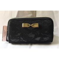 ราคา กระเป๋าสตางค์ลูกไม้สีดําไนลอน Victoria Secret (41763521231)
