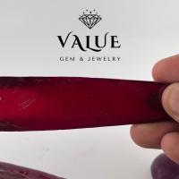 ราคา พลอยก้อน สีแดงทับทิม #5 พลอยอัด Synthetic Ruby #5 Corundum Rough (น้ำหนักก้อน/Weight 60-80 กรัม/grams) (26987147511)