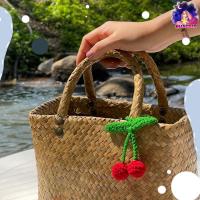 ราคา PDSถักเองพร้อมส่งพู่ห้อยตกแต่งกระเป๋าน่ารักๆ (พู่ห้อยเชอร์รี่แดง Cherry) (9435564320)
