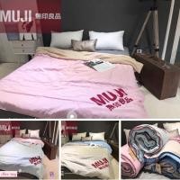 ราคา ผ้าห่ม Muji ขนาด 200*230 cm ผ้า cotton ผสมไหมญี่ปุ่น นุ่นห่มสบายทุกฤดู (1639840865)