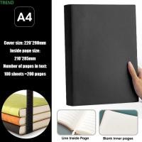 ราคา TREND สมุดโน๊ตหนา A4, สมุดโน๊ตขนาดใหญ่ 200 หน้า/เปล่า, สมุดวาดรูป ปก PU เส้นแนวนอน สมุดโน๊ตสี่เหลี่ยม A4 ขนาดใหญ่ ไดอารี่ (44559263197)