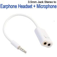 ราคา MIC + Audio 3.5 mm Splitter สายแปลง Jack 3.5mm 4-Pole ไปเป็น ช่องเสียบ ไมโครโฟน และช่องเสียบ หูฟัง 3.5 mm (7934756894)