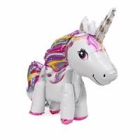 ราคา ลูกโป่งโพนี่แบบยืน / ลูกโป่งฟอยล์ยูนิคอร์น 3D Full Body - สีขาว (29565250528)