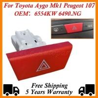 ราคา Warning Hazard Light Emergency Button Switch 6490.NG For Citroen C1 Peugeot 107 Toyota Aygo Warning (49356891810)