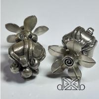 ราคา ต่างหูเงินแท้ ดีไซต์ดอกรัก งานรมดำ สวยเก๋ yangsilver (28241388082)
