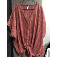 ราคา เสื้อทรงปีกค้างคาว สีส้มอิฐ (27727899856)