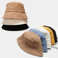 ราคา หมวกบักเก็ต สีพื้นกำมะหยี่ หมวกปีกรอบ Bucket hat (15362218211)