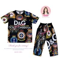 ราคา New(พร้อมส่ง)ชุดเซ็ต เสื้อยืดคอกลมแขนสั้น+กางเกงขาห้าส่วน(ผ้าไมโครพิมพ์ลาย) (18244632303)