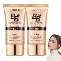 ราคา Sadoer BB Cream - Sadoer BB Gold Snail Sunscreen, BB Cream with spf 50, Foundation Full Coverage Tinted Moisturizer, Facial Concealer for All Skin (01#) (51858965441)