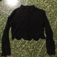 ราคา เสื้อครอปผ้าลูกไม้ size s-m มีสีดำ ขาว (3640766235)