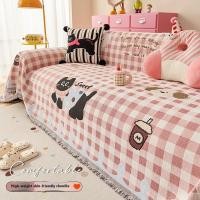 ราคา ผ้าคลุมโซฟาผ้าเชนิลล์สีพื้น รูปตัวแอล สำหรับโซฟา 2/3/4 ที่นั่ง ป้องกันโซฟาทุกฤดู สีชมพู (57507503954)