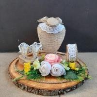 ราคา ที่วางเครื่องประดับสินสอดทองหมั้นแบบชนบทฐานกลม|ที่วางแหวนแต่งงาน|สถานที่แหวนข้อเสนอ (28866080392)
