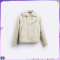 ราคา Zara แจ็คเก็ตหนังบุขนด้านใน แท้% (52858529691)