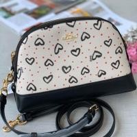 ราคา โดมมินิ DOME CROSSBODY WITH CRAYON HEARTS PRINT (COACH 91152) (3335970931)