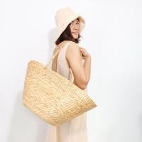 ราคา Thaiwicker กระเป๋าสานสะพายข้าง สีธรรมชาติจากผักตบชวา ขนาดใหญ่ จัมโบ /Handmade Shopping Bag (11469058975)