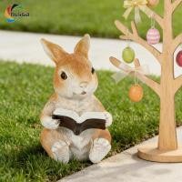 ราคา Chulisia รูปปั้นกระต่ายอ่านหนังสือตุ๊กตากระต่ายเรซิ่นศิลปะเครื่องประดับห้องนั่งเล่นแปลกใหม่ (47058754717)