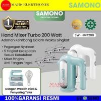 ราคา SAMONO HAND MIXER SW-HMT200 - FREE STICK CONTAINER - Hand Mixer Turbo Electric Hand Mixer 200W เครื่องตีไข่อัตโนมัติ 5 ความเร็ว SW HMT200 - READY (57853263660)