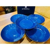 ราคา เซ็ตจานข้าวยกขอบ GIVENCHY สีน้ำเงิน (13297232123)