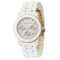 ราคา Michael Kors นาฬิกาข้อมือผู้หญิง สีขาว สายซิลิโคน รุ่น MK5145 (277443925)