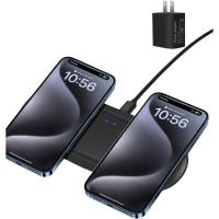 ราคา เครื่องชาร์จไร้สาย, แผ่นรองชาร์จไร้สายคู่ 20W, แผ่นรองชาร์จเร็วสําหรับ Samsung Galaxy S24/S24 Ultra/S23/S22/S21/S20, สําหรับ iPhone 16/15/14/13/12/11/XR/X, สําหรับ Airpods 4/3/2/Pro, M (51057384381)