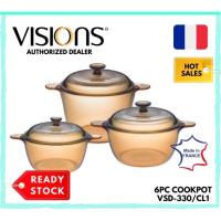 ราคา Visions Covered 6pcs Cookpot Set (VS-330/CL1) Casserole Set (46601584182)