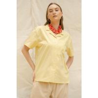 ราคา KEMEJA Cottonink - เสื้อเชิ้ตผู้หญิงเพลงสีเหลือง สีเหลือง (29937928233)
