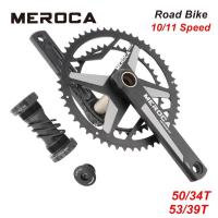 ราคา ชุดขาจานจักรยานเสือหมอบพร้อมกะโหลก ยี่ห้อ MEROCA DAWN 50/34 53/39 ขายาว 170 (13605537258)