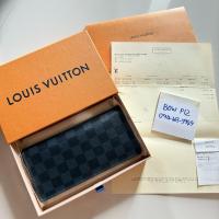 ราคา [มือสอง ของแท้] กระเป๋าสตางค์ LV ใบยาว สี Graphite แบบพับ LV Brazza Bifold Wallet Damier (N63212) (40458734464)