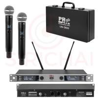 ราคา ไมค์ลอย PROPLUS รุ่น UM300 ไมโครโฟนไร้สายแบบคู่ ปรับความถี่ (51652517808)