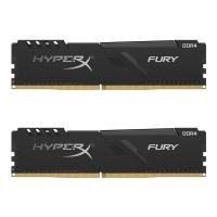 ราคา 8GB (4GBx2) DDR4/2666 RAM PC (แรมพีซี) KINGSTON HyperX FURY BLACK (HX426C16FB3K2/8) (8984364589)