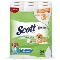 ราคา สก๊อตต์เอ็กซ์ตร้ากระดาษชำระความยาวสุดพิเศษ 24ม้วน Scott Extra Super Jumbo 24rolls [หมายเลขบาร์โค้ด 8888336015491 ] (42179660918)