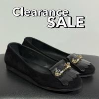 ราคา รองเท้าผู้หญิง สีดำ TODS Suede Flat Shoes size 37 มือสอง แท้100% (40273113629)