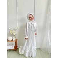 ราคา บอลลูน - ชุดเดรสมัสลินเด็กลูกไม้สีขาว (48006315977)