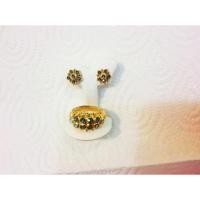 ราคา Last Minute Clearance Sale ชุดต่างหูกับแหวน เป็นชุดเซ็ตเพชรซีกทองหุ้ม (428132390)