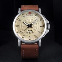 ราคา หรูหราในราคาเบาๆนาฬิกาข้อมือชาย กันน้ำ naviforce watch แท้ รุ่น 9125-SYBNสายหนัง ของแท้100% (933929885)