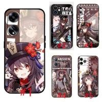 ราคา SAMSUNG สําหรับSamsung Galaxy Z Flipพับ 7 3 4 5 6 A17 A07 A05 A05S A15 A25 A35 A55 J8 4G 5G TH1 สีดํานุ่มเคสโทรศัพท์G Genshin Impact Hutao (43917694464)