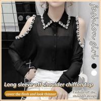 ราคา 热销✨✨ เสื้อชีฟองเปิดไหล่/ฤดูร้อนมีสไตล์ ✨ เสื้อแขนยาวหรูหรา Breathable & Soft แฟชั่นสวมใส่ทุกวัน/ชุดปาร์ตี้/Peplum Tops/เสื้อหลวม (45908588542)