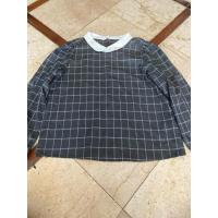 ราคา (&131)เสื้อคอบัวแขนยาวสีเทาดำ ลายตาราง อก32-33ใส่ ผ้าดีจากญี่ปุ่น (49902521493)