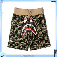 ราคา ใหม่ bape unisexกางเกงขาสั้นลําลอง ลายพรางปลาสําหรับผู้ชาย ผู้หญิง (47059299779)