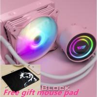 ราคา DarkFlash DX120 pink CPU Liquid water cooling pc Cooler RGB120mm pc Fan computer 3Pin LED Liquid Cooler aigo (3025366732)